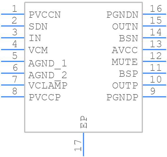 PAM8320RDR - Diodes Incorporated - PCB symbol