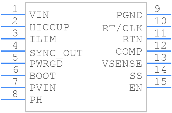 TPS54020RUWR - Texas Instruments - PCB symbol
