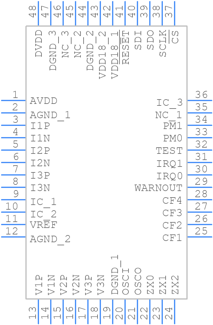 ATM90E32AS-AU-Y - Microchip - PCB symbol