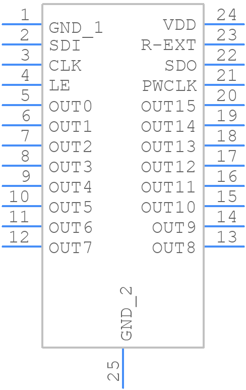 ALED1642GWXTTR - STMicroelectronics - PCB symbol