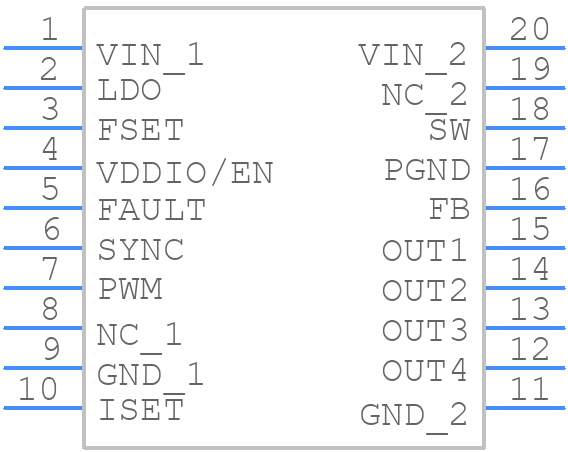 TPS61194PWPRQ1 - Texas Instruments - PCB symbol