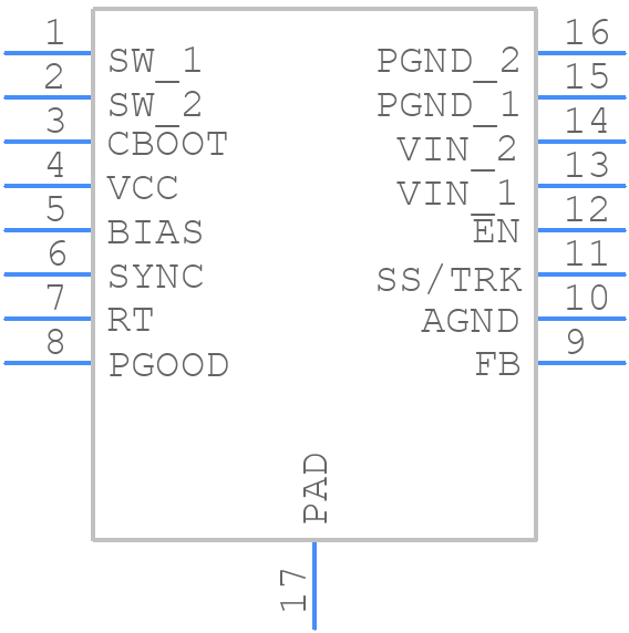 LM46002PWPR - Texas Instruments - PCB symbol