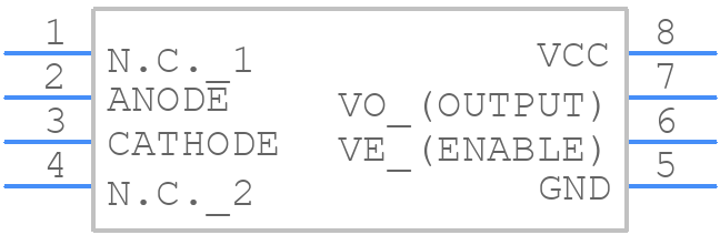 TLP2200(F) - Toshiba - PCB symbol