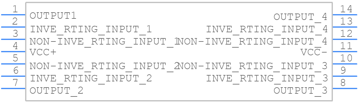 LM324N - STMicroelectronics - PCB symbol