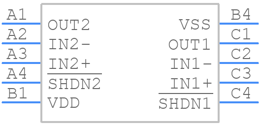 MAX4233ABC+T - Analog Devices - PCB symbol