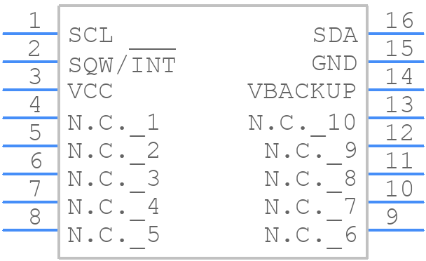 DS1339C-33# - Analog Devices - PCB symbol