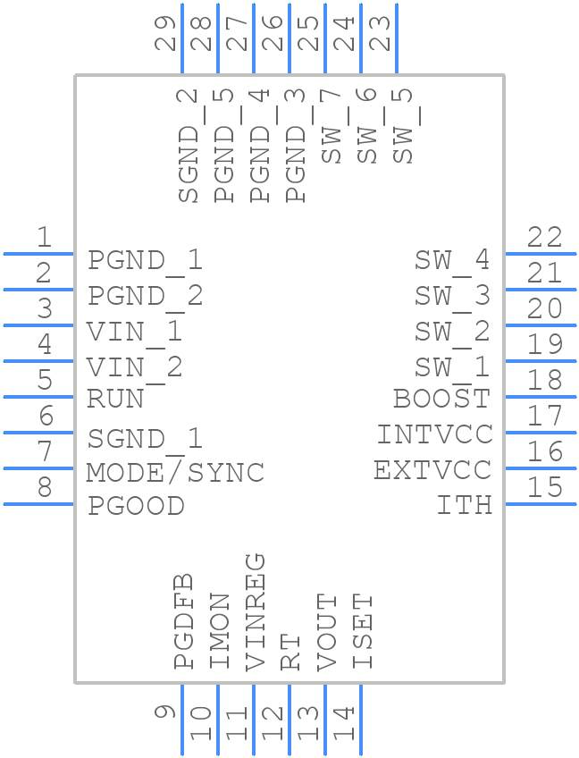 LTC3649EUFD#PBF - Analog Devices - PCB symbol