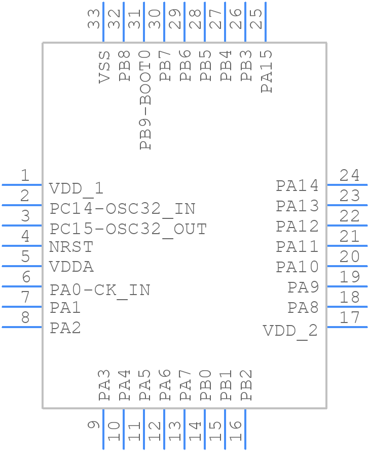 STM32L011K4U6 - STMicroelectronics - PCB symbol