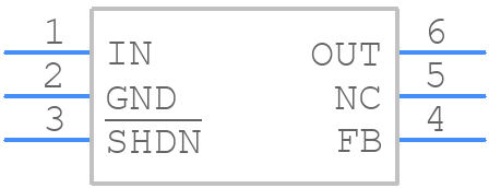 MAX8842ELT+T - Analog Devices - PCB symbol