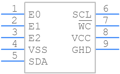 M24512-DFMC6TG - STMicroelectronics - PCB symbol