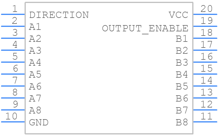 MC74HC245ADWG - onsemi - PCB symbol