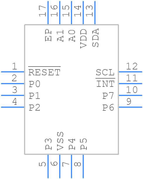 PCA9538ABSHP - NXP - PCB symbol