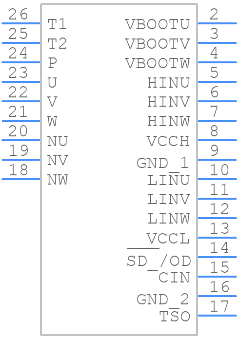 STGIF7CH60TS-L - STMicroelectronics - PCB symbol