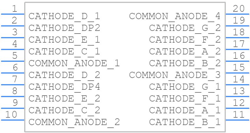 CA04-41CGKWA - Kingbright - PCB symbol