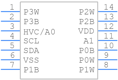 MCP4442-502E/ST - Microchip - PCB symbol