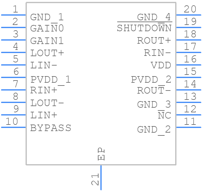 TPA6017A2PWP - Texas Instruments - PCB symbol