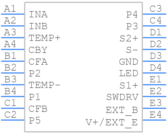 LMP91300YZRR - Texas Instruments - PCB symbol
