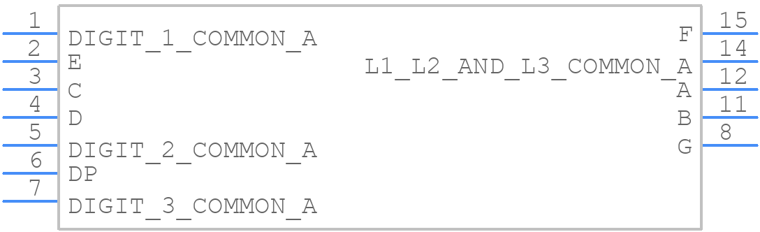 HDSP-431G - Avago Technologies - PCB symbol