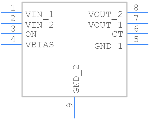 TPS22965QWDSGRQ1 - Texas Instruments - PCB symbol