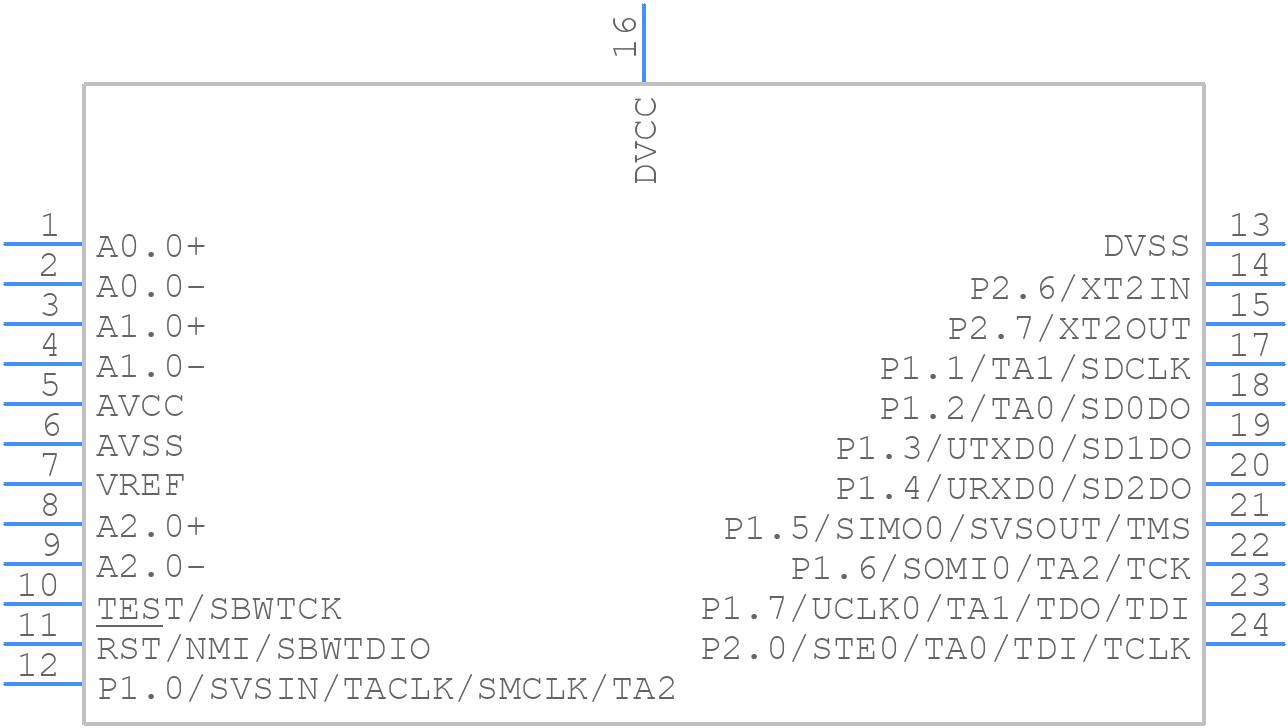 MSP4301103IPWR - Texas Instruments - PCB symbol