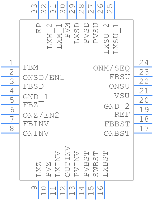 MAX8858ETJ+T - Analog Devices - PCB symbol