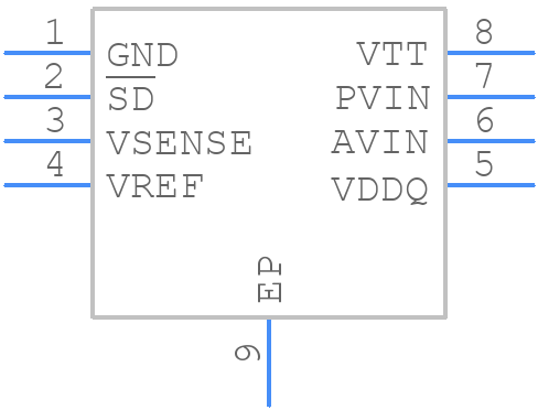 LP2996MRX/NOPB - Texas Instruments - PCB symbol