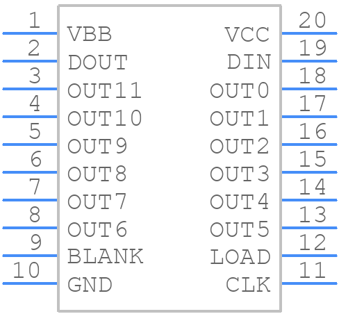 MAX6920AWP+ - Analog Devices - PCB symbol