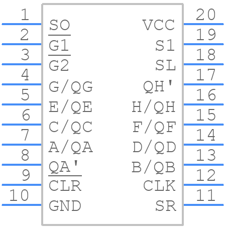 SN74LS299N - Texas Instruments - PCB symbol