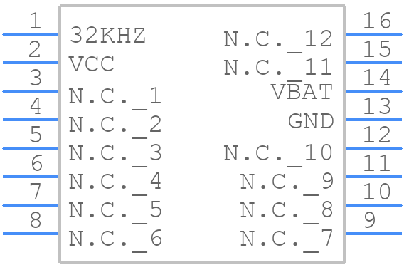 DS32KHZSN# - Analog Devices - PCB symbol