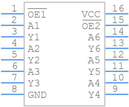 SN74HC365DR - Texas Instruments - PCB symbol
