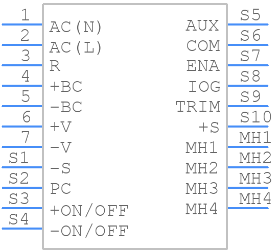 PFE500F-48 - TDK Lambda - PCB symbol