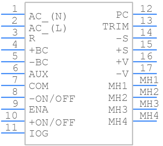 PFE500F-12/T - TDK - PCB symbol