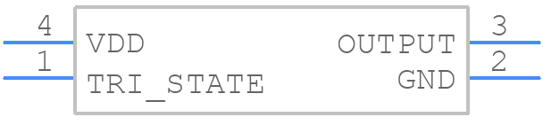 OXETGLJANF-1.8432MHZ - TAITIEN - PCB symbol