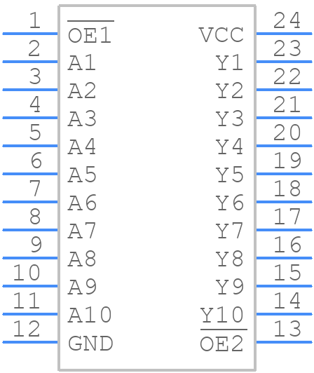 SN74ABT827NTE4 - Texas Instruments - PCB symbol