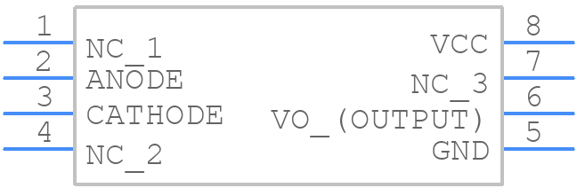 TLP250H(D4-TP1,F) - Toshiba - PCB symbol