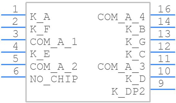 SA08-11YWA - Kingbright - PCB symbol
