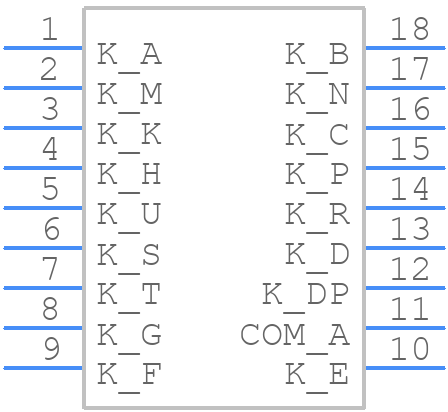 PSA08-11GWA - Kingbright - PCB symbol