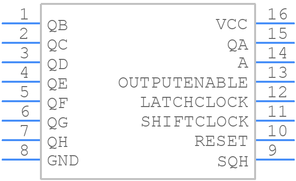 MC74HCT595ADTG - onsemi - PCB symbol