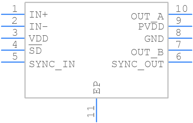 LM48310SD/NOPB - Texas Instruments - PCB symbol