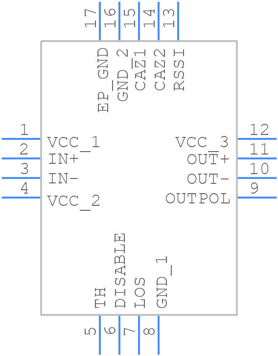 MAX3748HETE+T - Analog Devices - PCB symbol