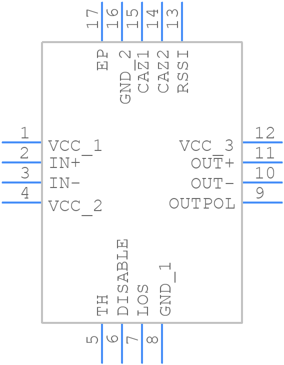 MAX3748HETE+ - Analog Devices - PCB symbol