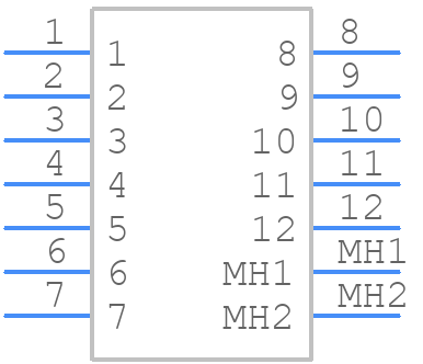 SMS12RE3TR29 - Souriau - PCB symbol