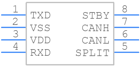 MCP2561-E/P - Microchip - PCB symbol