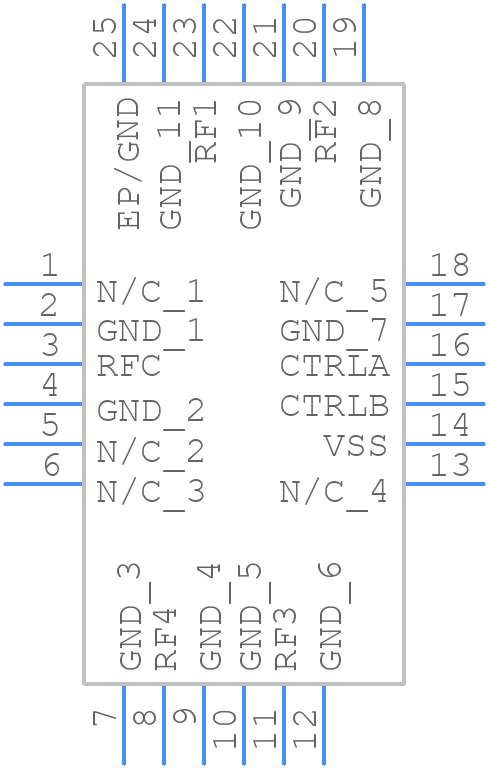 HMC641ALP4E - Analog Devices - PCB symbol