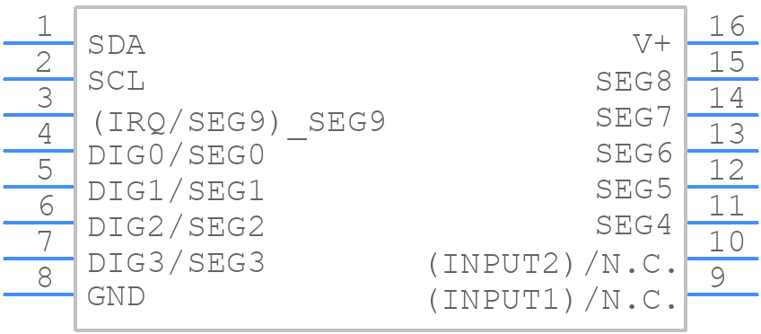 MAX6958AAEE+ - Analog Devices - PCB symbol