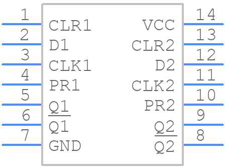 MM74HC74AM - onsemi - PCB symbol