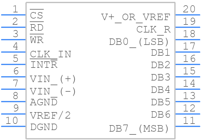 ADC0803LCN - Renesas Electronics - PCB symbol
