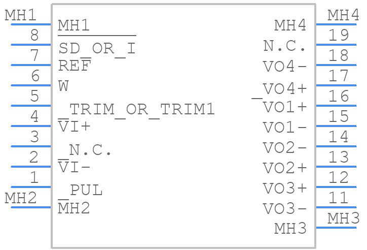 20IMX35D05D12-8 - Bel Power Solutions - PCB symbol