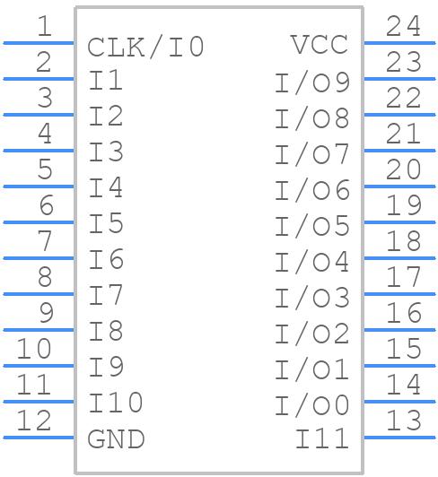 PALCE22V10Z-25PI - Lattice Semiconductor - PCB symbol