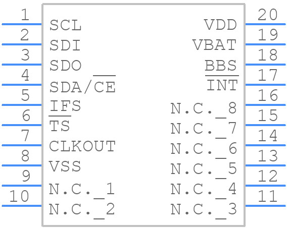 PCF2129AT/2,518 - NXP - PCB symbol